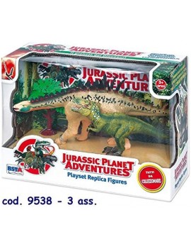 Playset Kit con 2 dinosauri